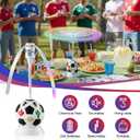 chemotex Soccer Theme Fly Fans for Tables, Table Top Fly Spinner to Keep Flies Away from Food, Outdoor Fly Repellent Fan for World Cup Party Decorations, Birthday Party Decor, BBQ (4)