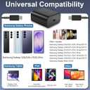 45W Super Fast Charger USB Type C Charger Cord 6.6FT with Android Phone Charger Fast Charging Block for Samsung Galaxy S26/S26 Ultra/S26+/S25/S25 Ultra/S25+/S24/S23/S22/S20/S21/Note 20/Note 10, Black