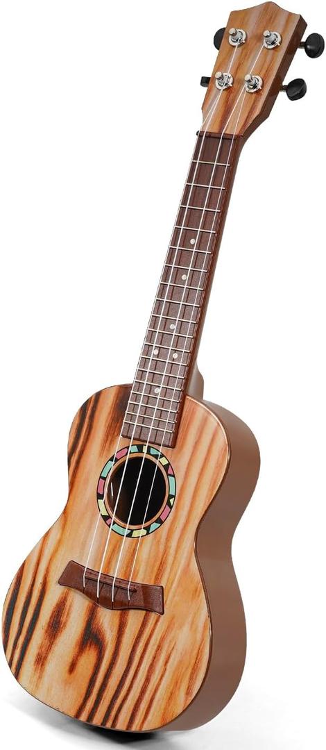 Raimy Kids Guitar Ukulele - 21in Ukulele Guitar Toys for Kids Ages 3 4 5 6 7+ Year Old Boys Girls Simulated Sound Quality Music Instruments Learning Education, Yellow