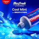 Colgate MaxFresh Cool Mint Toothpaste Pack, Fresh Breath Toothpaste with Fluoride and Hundreds of Mini Breath Strips, Leaves Mouth Feeling Refreshed for Hours, 3 Pack, 6.3 oz