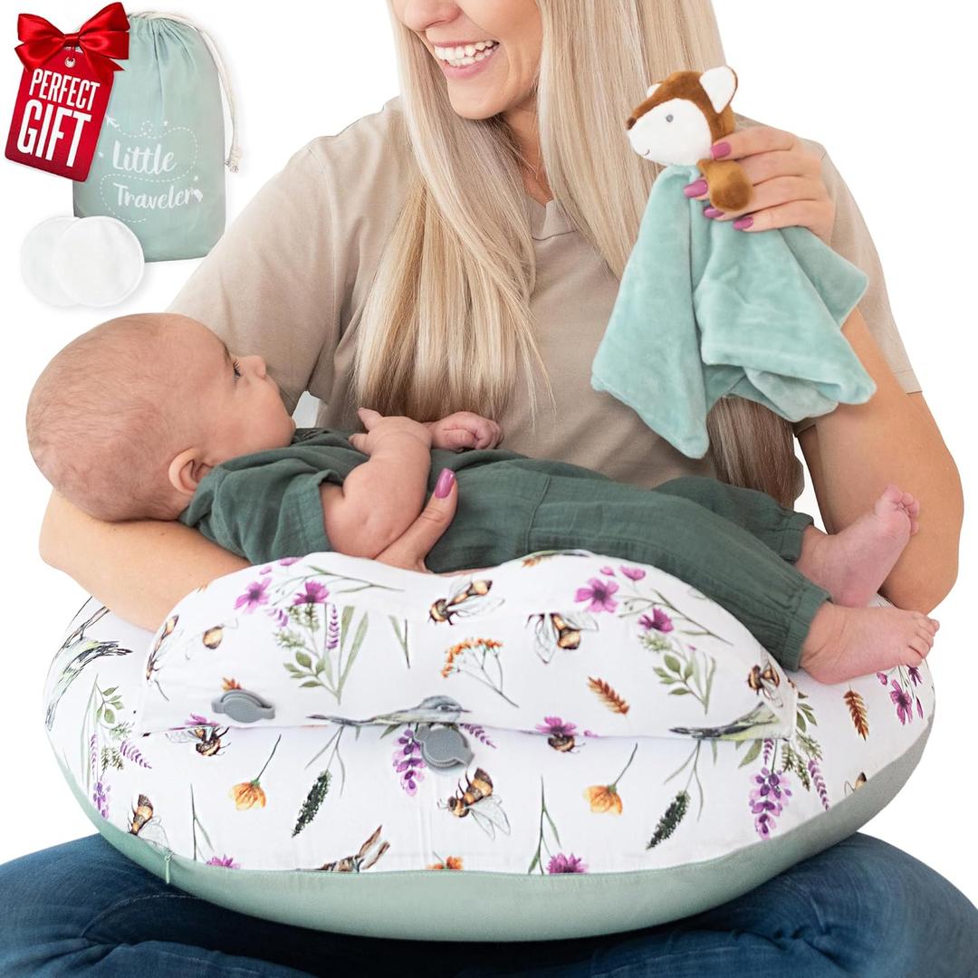 New Inflatable Breastfeeding Pillow & Travel Nursing Pillow for Baby Girl and Boy - Portable Travel Nursing Pillows for Breastfeeding