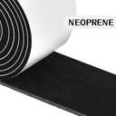 Storystore Weather Stripping Door Seal Strip, 1In x 3/4In x 33FT Self Adhesive Foam Tape for Door Window Insulation Soundproofing Weatherstrip, High Density Foam Seal for Doors Windows Furniture