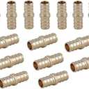 LD Valve- F1807 Brass PEX Fittings - 1/2-in PEX Couplings with cUPC certified for PEX Tubing (15-Pack)