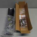 Window Curtain Rods 36 to 78 - 1 Inch Stainless Steel Heavy Duty Curtain Rod Set,Blackout Modern Drapery Rods with Brackets - Black