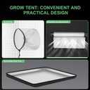 2x2 Grow Tent, 24"x24"x32" Double Transparent Viewing Door Indoor Grow Tent, Growing Tent with High Reflective Mylar & Floor Tray, Plant Tent for Indoor Hydroponics Growing