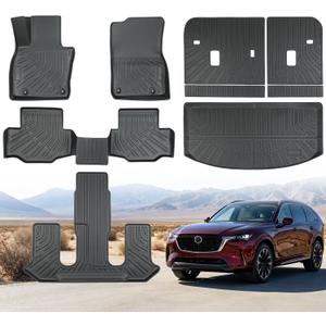 Car Floor Mats for 2024-2026 Mazda CX-90 Gas 6/7-Seat