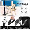 4 Ft LED Dog Leash, Light Up & Lighted Dog Leash, 7 Lighting Modes, Glow in The Dark, Reflective, Double-Sided Light, Rechargeable with Padded Handle for Night Walking Safety