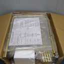 LINZINAR Shoe Rack 4 Tier Storage Organizer for Closet Entryway Metal Gold