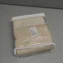 Boho Beige Shower Curtains for Bathroom Cotton Striped Shower Curtain with Tassel 72 X 72