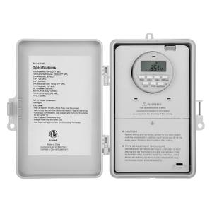 SURAIELEC Pool Timer, 7-Day Programmable Digital Box Timer Switch, 40 AMP, 2HP, 120, 240, 277 VAC, Outdoor Indoor Heavy Duty Controller Box for Pool Pump, Water Heater, Lights, Powerful Appliances