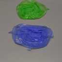 Silicone Stretch Lids for Food Storage in Fridge, 12 Pack Silicone Lids, Reusable Food Grade Silicone Bowl Covers for Cups, Bowls and Dish, 6 Sizes Round and Rectangle Shape (Blue+Green)