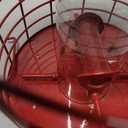 Kingsyard Metal Bird Feeder for Outdoors, Squirrel Proof Caged Tube Feeders Hanging Green, Wild Small Birds Rainproof Station for Garden Yard Seed Easy Clean,Red