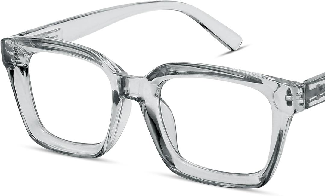 IBOANN Oversized Blue Light Glasses for Woman, Funky Fashion Glasses With Preppy Look, Reduce Screen Fatigue Computer Glasses