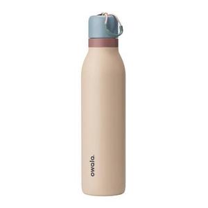 Owala FreeSip Twist Insulated Stainless Steel Water Bottle with Straw for Sports and Travel, BPA-Free, 24-oz, Tan