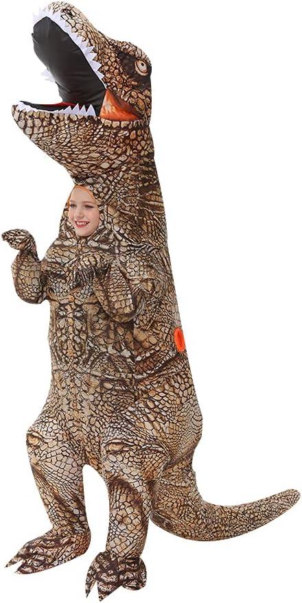 KOOY Inflatable Costume,Halloween T REX Dinosaur For Kids,Full Body Blow Up Costumes
