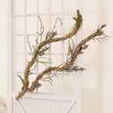 2Pcs 39.4inch Thick Bendable Artificial Tree Trunk Fake Large Wood Branches Twig Moss Grape Vine Garland Twisted Stick For Terrarium Outdoor Hanging Mantel Reptile Climbing Wall Yules Decorations