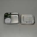 Everusely - Bento Box - Sage, 27oz / 0.8 L - Stainless Steel Lunch Box with Leakproof Condiment Container - 3 Compartment Snack Organizer for On the Go Meals - Freezer & Dishwasher Safe