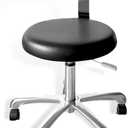 Medical Stool on Wheels with 360 Degree Swivel Armrests PU Leather Medical Stool, Height Adjustable, Salon, Shop, Home and Medical Dental Assistant Chair, Black