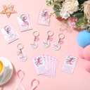 20 Sets Breast Cancer Awareness Gifts, No One Fights Alone Keychain with Pink Fight Ribbon Boxing Glove, Fight Hope Love Card (Glove)