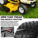 AR-PRO (2 Pack) 13x5.00-6 Flat Free Tire and Wheel Assembly, Solid Lawn Mower Front Tire with 3" Centered Hub, 3/4" Bearing extra 5/8"&1/2", Compatible with Riding Mowers & Garden Tractors