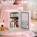 Kikihouse 16L Skincare Fridge with LED Mirror, Small Fridge for Makeup
