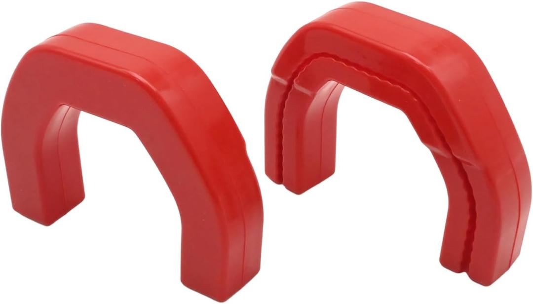 2Pcs Front Tow Hooks Covers, Replacement for RAM 1500 Accessories 2019-2024, Front Hitch Cover (Red)