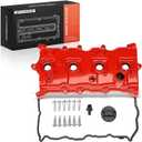 A-Premium Upgraded Aluminum Engine Valve Cover with Gasket, Bolts and Cap