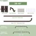 TVWOO Bronze Wrap Around Curtain Rods 28 to 48":Blackout Adjustable Window Curtain Rod,Room Darkening Heavy Duty Curved French Metal Single Drapery Rods for Bedroom Kitchen Easy Install,Antique Bronze
