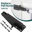 N349-324 Black Plastic Replacement Post Jamb Bracket, for Use with V1709 and V1346 Door Closers