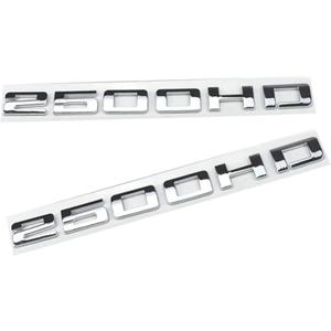 2 Pcs 2500 HD Emblem Decal Sticker Modified Car Hood Door Side Fender Trunk Self-Adhesive Logo Nameplate Rear Badge Logo (Silver)