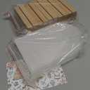 Frosted Blank Arch Acrylic Sign with Wooden Stands - 10 Pack DIY Customizable Sign Kit for Wedding Table Numbers, Restaurant Party Bridal Shower (4x6 Inch)