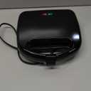 Mini Waffle Maker, Small Waffle Iron with Quick Heat-Up, Makes 8 x 2 Tiny Waffle Bites for Kids, Locking Buckle & Cool Touch Handle, Nonstick Plates, Perfect for Breakfast, Brunch, Desserts & Snacks (Black)