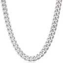 Amazon Essentials Stainless Steel 8MM Cuban Chain 20mm