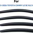 Window Visors Rain Guards for 2025 2026 Toyota Camry, Out-Channel Window Vent Wind Deflectors Visors Shades for 25 26 Camry LE SE XLE XSE