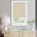 Cordless Light Filtering Mini Blind - 38 Inch Width, 64 Inch Length, 1" Slat Size - Alabaster - Cordless GII Morningstar Horizontal Windows Blinds for Interior by Achim Home Decor (38"W x 64"H)