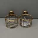 LemonRoad 2 Pack Vintage Brass Toilet Paper Holder Wall Mounted Antique Decorative Toilet Paper Holder for Plant and Candles, Victorian Bathroom Decor Accessories, for Roll with Diameter Within 5 Inch