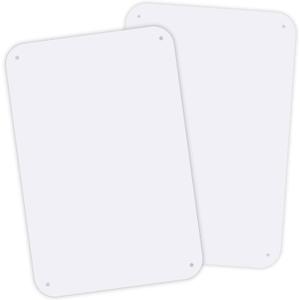 2 Pack White Blank Metal Sign for Outdoor,Rust-Free/Fade Resistance Aluminum, Easy Mounting, Indoor/Outdoor Use 10x7 inche