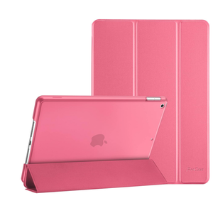ProCase for iPad 9th/ 8th/ 7th Generation Case 10.2 Inch, iPad 10.2 Case 2021/2020/2019, Slim Smart Cover with Translucent Hard Shell Back, Supports Touch ID, Auto Wake/Sleep Melonpink
