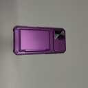 BXYJY for iPhone 16 Plus Wallet Case with Camera Cover, Builtin Card Holder (45 Cards), Military Grade & RFID Protection, Heavy Duty Women Men Protective Phone Case for iPhone16 Plus, Dark Purple