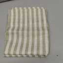 jinchan Valance Curtain Linen Textured Striped Window Curtain for Living Room Light Filtering Farmhouse Valance for Kitchen Rod Pocket 1 Panel 16 Inch Sage Green on Linen 1 Panel