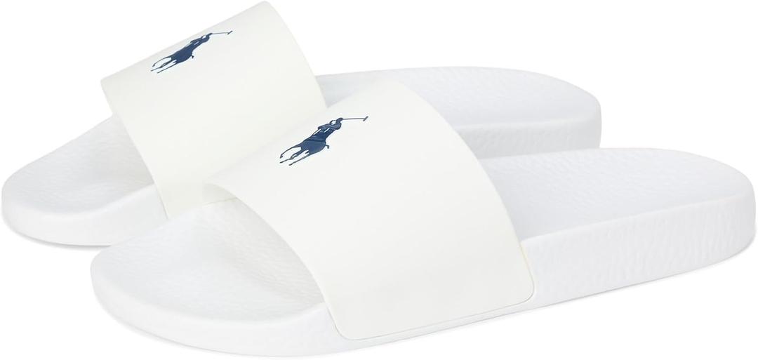Polo Ralph Lauren Mens Sneaker, White/Navy, 13 US