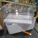 funest 4- Tier Medicine Storage Box Organizer Portable First Aid kit Box Empty with Handle, Multipurpose Medical Supply Organizer with Removable Tray, White