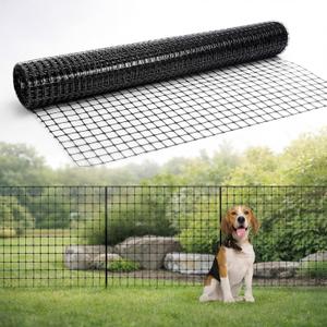 Thyle 48 Inch x 100 ft Plastic Mesh Fence Roll Reusable Temporary Mesh Snow Fence Safety Construction Black Fencing Garden Netting for Outdoor Garden Yard, Dog, Poultry, Pet, Deer Barrier
