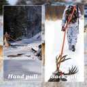 2Pack Deer Drag Harness Deer Drag Rope for Hunting Gear Deer Drag Strap for Deer Hunting Accessories with Safety Reflective Green Strap and Comfort Grip Handle