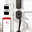 Smart Door Lock with Handle Set: SMONET Front Door Lock Set Keyless Entry Fingerprint Keypad Bluetooth Alexa Deadbolt Lockset Oil Rubbed Bronze