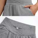 Sampeel Women's Workout Shorts Athletic Running Shorts Crossover High Waisted Gym Shorts with Pockets (Black, XXL)