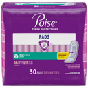 Poise Incontinence Pads, Ultra Thin, Light Absorbency, Long, Pack Of 4