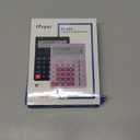 Calculators Desktop, Desk Calculator with Large 2 Line Display, Talking Basic Calculator with Big Button & Adjustable Volume, 4 Function Calculators for Business, Students, Office Supplies(Black)