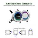 LIAN LI Galahad AIO Cooler 360mm Radiator Liquid CPU Cooler RGB All-in-One Water Cooling System, LGA1700 Bracket, AMD AM5/AM4 Intel LGA1200/115X/2011/2066 Compatible (360mm White