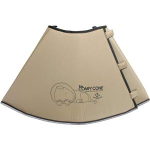 Comfy Cone Pet Cone for Dogs, Cats, XX-Large, Tan - Comfortable Soft Dog Cone Collar Alternative for After Surgery, Wound Care, Spay, Neuter - Dog and Cat Recovery Elizabethan-Collar (XXL(Neck to Nose 14.5"))